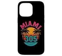MIA 305 Miami Florida, festa retrò anni '80 sulla spiaggia del sud della Florida Custodia per iPhone 14 Pro Max