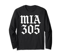 MIA 305 Miami Florida Heat South Floridian Beach Festa degli anni '80 Maglia a Manica