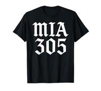 MIA 305 Miami Florida Heat South Floridian Beach Festa degli anni '80 Maglietta