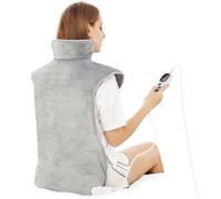 Mia&Coco Cuscino riscaldante elettrico per alleviare il dolore alla schiena, al collo, alle spalle, XL, 60 x 100 cm, morbida flanella, fascia in vita, terapia del calore veloce, 6 impostazioni di