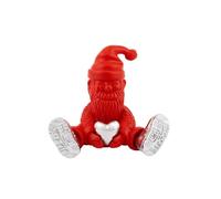Mia Design - Papo Cuore - Scultura da appoggio Rosso/Argento h.13