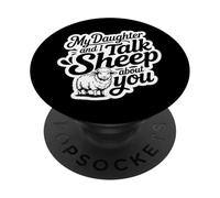 Mia figlia e io parliamo di pecore di te - Divertente gioco di parole PopSockets PopGrip Adesivo