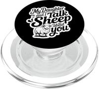 Mia figlia e io parliamo di pecore di te - Divertente gioco di parole PopSockets PopGrip per MagSafe