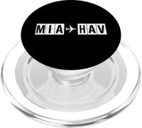 MIA HAV Route Miami Havana Percorso di volo Cuba PopSockets PopGrip per MagSafe