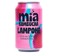 Mia Kombucha al Lampone - Tè Fermentato Naturale con Succo di lampone - Ricco di Probiotici e Antiossidanti - Ideale per Digestione ed Energia - Bevanda Analcolica 330ml (1 Lattina, Lampone)