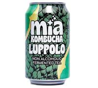 Mia Kombucha al Luppolo - Tè Fermentato Naturale con Luppolo Cascade - Note Agrumate e Amaricanti - Ricca di Probiotici e Antiossidanti - Bevanda Analcolica 330ml (1 Lattina, Luppolo)