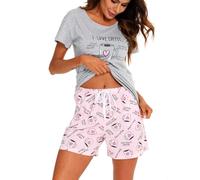 MIA LUCCE Pigiama corto da donna, taglie S-2XL