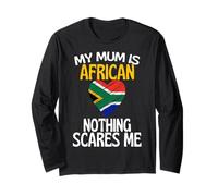 Mia Madre è Africana Niente Mi spaventa Mamma Divertente Maglia a Manica
