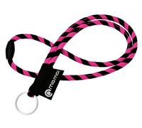 mia mai Cordino tubolare (rosa/nero, 45cm) Cordino con chiusura di sicurezza, anello portachiavi
