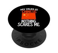 Mia mamma è cinese niente mi spaventa mamma divertente PopSockets PopGrip Adesivo