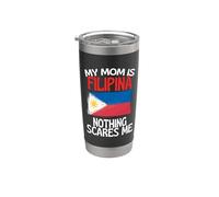 Mia mamma è filippina niente mi spaventa divertente mamma Bicchiere termico in acciaio inox doppia parete