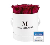 Mia Milano Infinity Roses 5 anni di conservazione | Scatola di rose con rose vere | Fiori di lunga durata in scatola | Rose conservate con scatola regalo | Fatto a mano in Germania