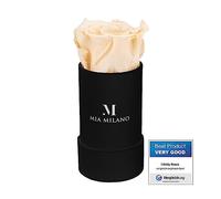 Mia Milano Infitnity Roses in Box | Scatola di rose nere con fiori veri conservati | Regalo per donne | San Valentino Regalo | Scatola di fiori 5 anni di conservazione