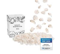 Mia Milano Petali di Rosa Veri | Regalo Romantico per Donne I Fiori di Rose Vere in Scatola Regalo I San Valentino Regalo I Petali di Rosa conservati (Bianco, 50g)