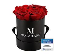 Mia Milano Rose stabilizzate | Regalo di Festa della Mamma | Scatola rose fiora | San Valentino Regalo | Confezione Regalo con Rosa Eterna