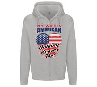Mia Moglie È Americana, Niente Mi Fa Paura, USA, Felpa Con Zip Per Uomini