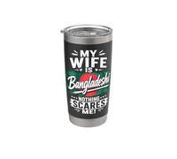 Mia moglie è Bangladeshi Niente mi spaventa Bicchiere termico in acciaio inox doppia parete
