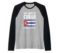 Mia Moglie È Cuban Nulla Scare Me Vintage libertà Gratis Cuba Maglia con Maniche Raglan