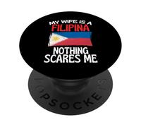Mia moglie è filippina niente mi spaventa divertente marito PopSockets PopGrip Adesivo