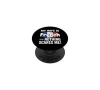 Mia moglie è francese niente mi spaventa PopSockets PopGrip Adesivo