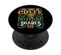 Mia moglie è greca niente mi spaventa moglie greca PopSockets PopGrip Adesivo