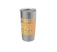 Mia moglie è il mio mal di testa preferito Scherzo di matrimonio divertente Bicchiere termico in acciaio inox doppia parete