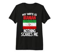 Mia Moglie è iraniano Niente Mi spaventa Divertente Marito Maglietta Premium