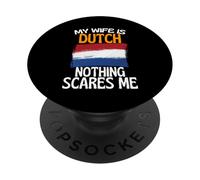 Mia moglie è olandese niente mi spaventa divertente marito PopSockets PopGrip Adesivo