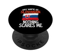 Mia moglie è slovacco niente mi spaventa divertente marito PopSockets PopGrip Adesivo
