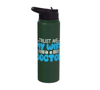 Mia moglie è un dottore divertente per marito Stainless Steel Insulated Water Bottle
