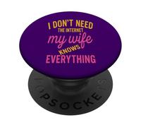 Mia moglie - Moglie umorismo coppia citazione matrimonio PopSockets PopGrip Adesivo