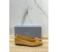 Mia Moltrasio Ballerina Donna Intrecciata A Mano Curry Luxury Handmade 36