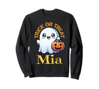 Mia Personalizzato Nome Carino Fantasma Halloween Felpa