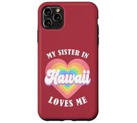 Mia sorella alle Hawaii mi ama Heart Retro Groovy USA Custodia per iPhone 11 Pro Max