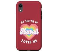 Mia sorella alle Hawaii mi ama Heart Retro Groovy USA Custodia per iPhone XR