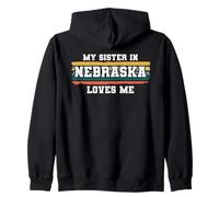 Mia Sorella in Nebraska AMA Me retrò Vintage Americano Felpa con Cappuccio