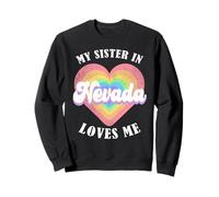 Mia Sorella in Nevada Mi AMA Heart Retro Groovy USA Felpa