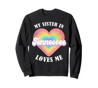 Mia Sorella in Tennessee Mi AMA Heart Retro Groovy USA Felpa