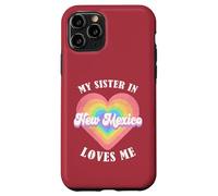 Mia sorella nel New Mexico mi ama Heart Retro Groovy USA Custodia per iPhone 11 Pro