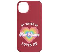 Mia sorella nel New Mexico mi ama Heart Retro Groovy USA Custodia per iPhone 14 Plus