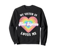 Mia Sorella nel New Mexico Mi AMA Heart Retro Groovy USA Felpa