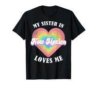Mia Sorella nel New Mexico Mi AMA Heart Retro Groovy USA Maglietta
