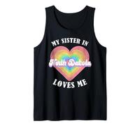 Mia Sorella nel North Dakota Mi AMA Heart Retro Groovy USA Canotta