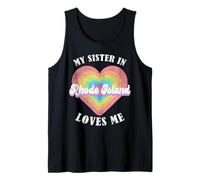 Mia Sorella nel Rhode Island Mi AMA Heart Retro Groovy USA Canotta