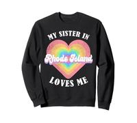 Mia Sorella nel Rhode Island Mi AMA Heart Retro Groovy USA Felpa