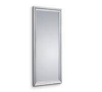MIA SPECCHIO DA PARETE CON CORNICE LAVORATA CON GANCI X INSTALLAZIONE ORIZZONTALE E VERTICALE 80X180CM CROMO