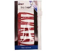 Mia Spirito Snip Snaps, Mollette per capelli in metallo lucido, accessorio per capelli, in sacchetto con cerniera per comodità, rosso, per donne, ragazze, allegria, danza, Everday Basic