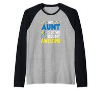 Mia Zia è Giù a Destra Impressionante consapevolezza della sindrome di Down Maglia con Maniche Raglan