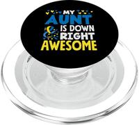 Mia zia è giù a destra impressionante consapevolezza della sindrome di Down PopSockets PopGrip per MagSafe
