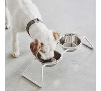 MiaCara porta ciotola per cani in alluminio + 2 ciotole